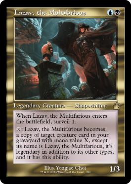 [371]【EN】【FOIL】■旧枠■万面相、ラザーヴ/Lazav, the Multifarious【RVR】[R][多色]