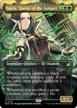 [440]【EN】【FOIL】■ボーダーレス■ゴルガリの女王、サヴラ/Savra, Queen of the Golgari【RVR】[R][多色]