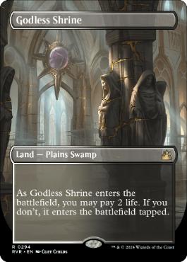 [294]【EN】【FOIL】■ボーダーレス■神無き祭殿/Godless Shrine【RVR】[R][土地]