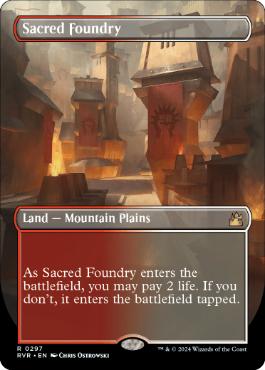 [297]【EN】【FOIL】■ボーダーレス■聖なる鋳造所/Sacred Foundry【RVR】[R][土地]