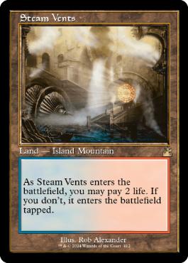 [412]【EN】【FOIL】■旧枠■蒸気孔/Steam Vents【RVR】[R][土地]