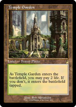 [414]【EN】【FOIL】■旧枠■寺院の庭/Temple Garden【RVR】[R][土地]