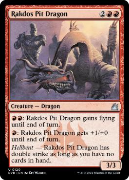 [120]【EN】ラクドスの地獄ドラゴン/Rakdos Pit Dragon【RVR】[U][赤]