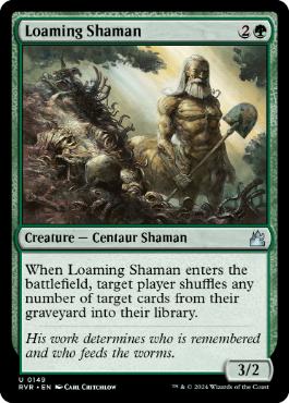 [149]【EN】土覆いのシャーマン/Loaming Shaman【RVR】[U][緑]