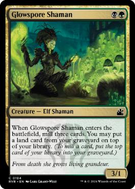 [184]【EN】光胞子のシャーマン/Glowspore Shaman【RVR】[C][多色]
