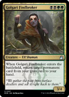 [187]【EN】ゴルガリの拾売人/Golgari Findbroker【RVR】[U][多色]