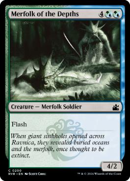 [200]【EN】深みのマーフォーク/Merfolk of the Depths【RVR】[C][多色]