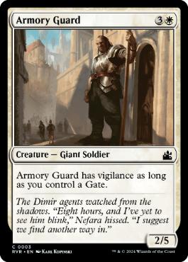 [003]【EN】【FOIL】武器庫の護衛/Armory Guard【RVR】[C][白]