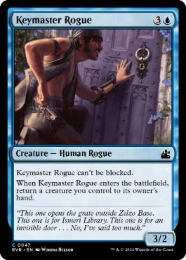 [047]【EN】【FOIL】鍵達人のならず者/Keymaster Rogue【RVR】[C][青]