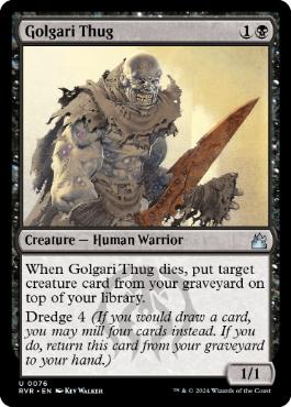 [076]【EN】【FOIL】ゴルガリの凶漢/Golgari Thug【RVR】[U][黒]
