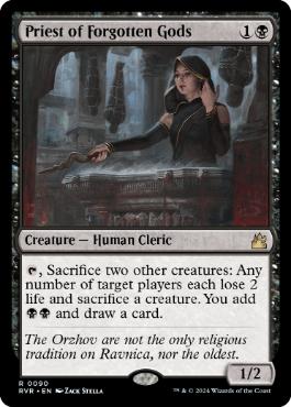 [090]【EN】【FOIL】忘れられた神々の僧侶/Priest of Forgotten Gods【RVR】[R][黒]