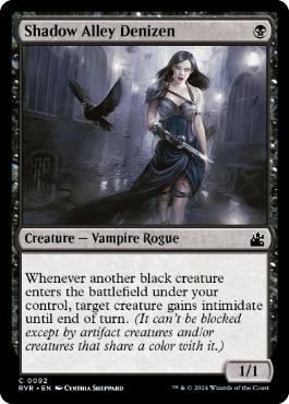 [092]【EN】【FOIL】影小道の住人/Shadow Alley Denizen【RVR】[C][黒]