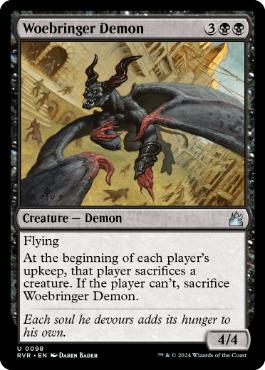 [098]【EN】【FOIL】悲哀をもたらす悪魔/Woebringer Demon【RVR】[U][黒]