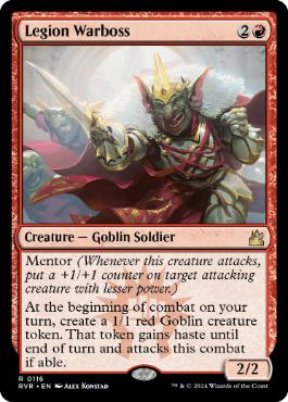 [116]【EN】【FOIL】軍勢の戦親分/Legion Warboss【RVR】[R][赤]