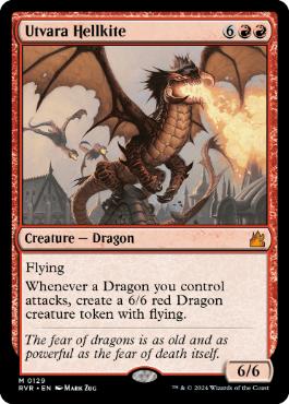 [129]【EN】【FOIL】ウトヴァラのヘルカイト/Utvara Hellkite【RVR】[M][赤]
