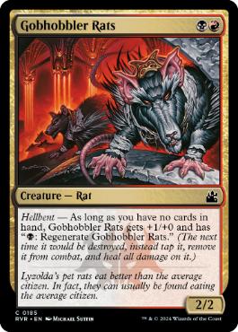 [185]【EN】【FOIL】粘液絡みの鼠/Gobhobbler Rats【RVR】[C][多色]