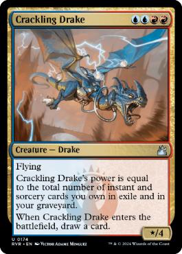 [174]【EN】【FOIL】弾けるドレイク/Crackling Drake【RVR】[U][多色]