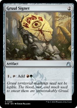 [259]【EN】【FOIL】グルールの印鑑/Gruul Signet【RVR】[U][茶]