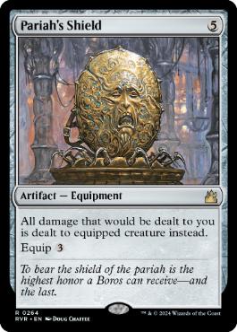 [264]【EN】【FOIL】最下層民の盾/Pariah's Shield【RVR】[R][茶]