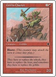 [099]【EN】ゴブリンの戦車/Goblin Chariot【S99】[C][赤]