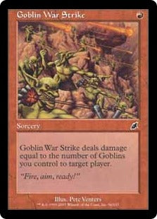 [096]【EN】ゴブリンの集中攻撃/Goblin War Strike【SCG】[C][赤]