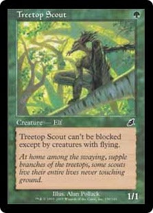 [130]【JP】【FOIL】樹上の斥候/Treetop Scout【SCG】[C][緑]