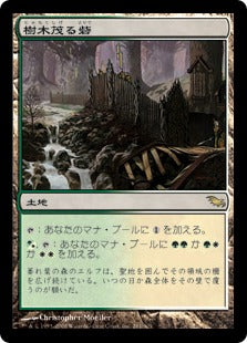 [281]【JP】【FOIL】樹木茂る砦/Wooded Bastion【SHM】[R][土地]
