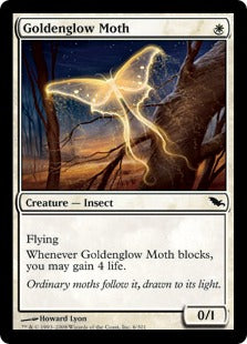 [006]【EN】【FOIL】黄金光の蛾/Goldenglow Moth【SHM】[C][白]