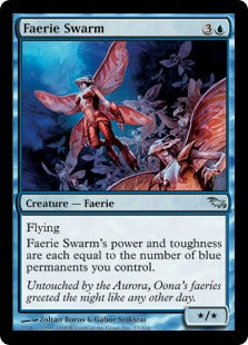 [037]【EN】【FOIL】群がるフェアリー/Faerie Swarm【SHM】[U][青]