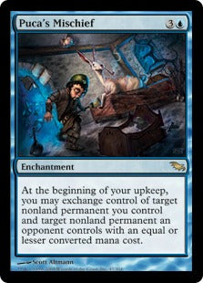 [047]【EN】【FOIL】プーカの悪戯/Puca's Mischief【SHM】[R][青]