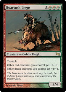 [142]【EN】【FOIL】猪牙のしもべ/Boartusk Liege【SHM】[R][多色]