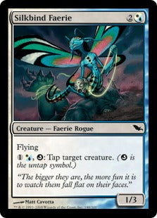 [217]【EN】【FOIL】絹縛りのフェアリー/Silkbind Faerie【SHM】[C][多色]
