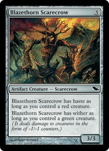 [247]【EN】【FOIL】猛火茨のカカシ/Blazethorn Scarecrow【SHM】[C][茶]
