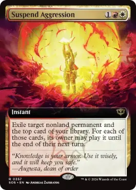 [357]【EN】【FOIL】■拡張アート■侵略の一時中断/Suspend Aggression【SOS】[多色][R]