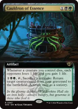 [347]【EN】【FOIL】■拡張アート■精髄の大釜/Cauldron of Essence【SOS】[多色][R]