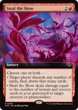 [336]【EN】【FOIL】■拡張アート■人気をさらう/Steal the Show【SOS】[赤][R]