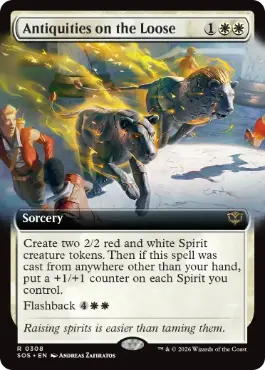 [308]【EN】【FOIL】■拡張アート■逃げ出した古美術品/Antiquities on the Loose【SOS】[白][R]