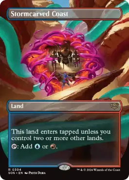 [304]【EN】【FOIL】■ボーダーレス■嵐削りの海岸/Stormcarved Coast【SOS】[土地][R]