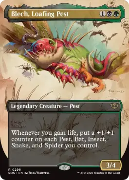 [298]【EN】【FOIL】■ボーダーレス■ぶらつく害獣、ブレック/Blech, Loafing Pest【SOS】[多色][R]