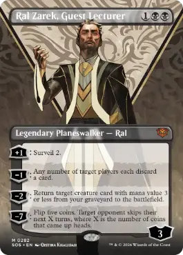 [282]【EN】【FOIL】■ボーダーレス■客員講師、ラル・ザレック/Ral Zarek, Guest Lecturer【SOS】[黒][M]