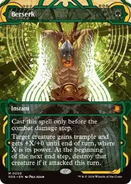 [050]【EN】【FOIL】狂暴化/Berserk【SOA】[緑][M]