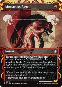 [045]【EN】【FOIL】巨怪の怒り/Monstrous Rage【SOA】[赤][U]