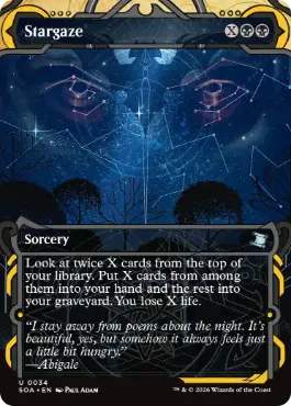 [034]【EN】【FOIL】星眼/Stargaze【SOA】[黒][U]