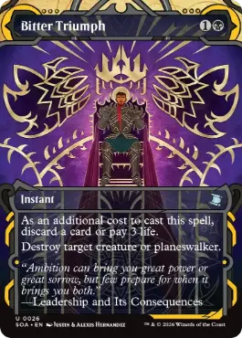 [026]【EN】【FOIL】苦々しい勝利/Bitter Triumph【SOA】[黒][U]