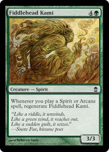 [130]【EN】【FOIL】蕨の神/Fiddlehead Kami【SOK】[C][緑]