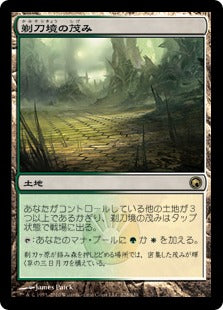 [228]【JP】【FOIL】剃刀境の茂み/Razorverge Thicket【SOM】[R][土地]