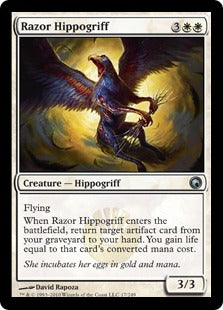 [017]【EN】剃刀のヒポグリフ/Razor Hippogriff【SOM】[U][白]