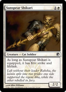 [023]【EN】【FOIL】太陽の槍のシカール/Sunspear Shikari【SOM】[C][白]