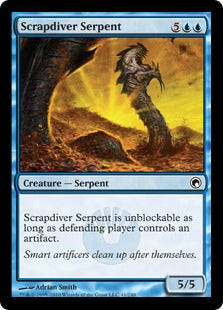 [041]【EN】【FOIL】屑鉄潜りの海蛇/Scrapdiver Serpent【SOM】[C][青]