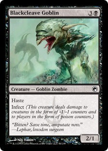 [054]【EN】【FOIL】黒割れのゴブリン/Blackcleave Goblin【SOM】[C][黒]